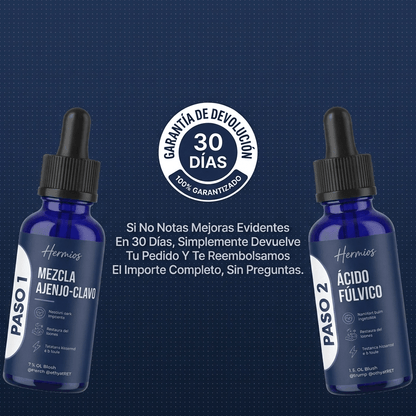 Hermios® GutFlush Kit de Limpeza de Parasitas em 2 Passos - Detox Herbal Natural para um Intestino Mais Limpo e Saudável