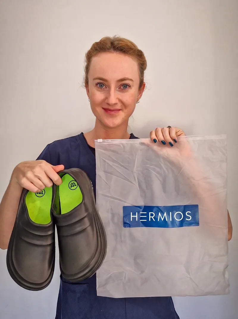 Cliente Hermios com as suas socas
