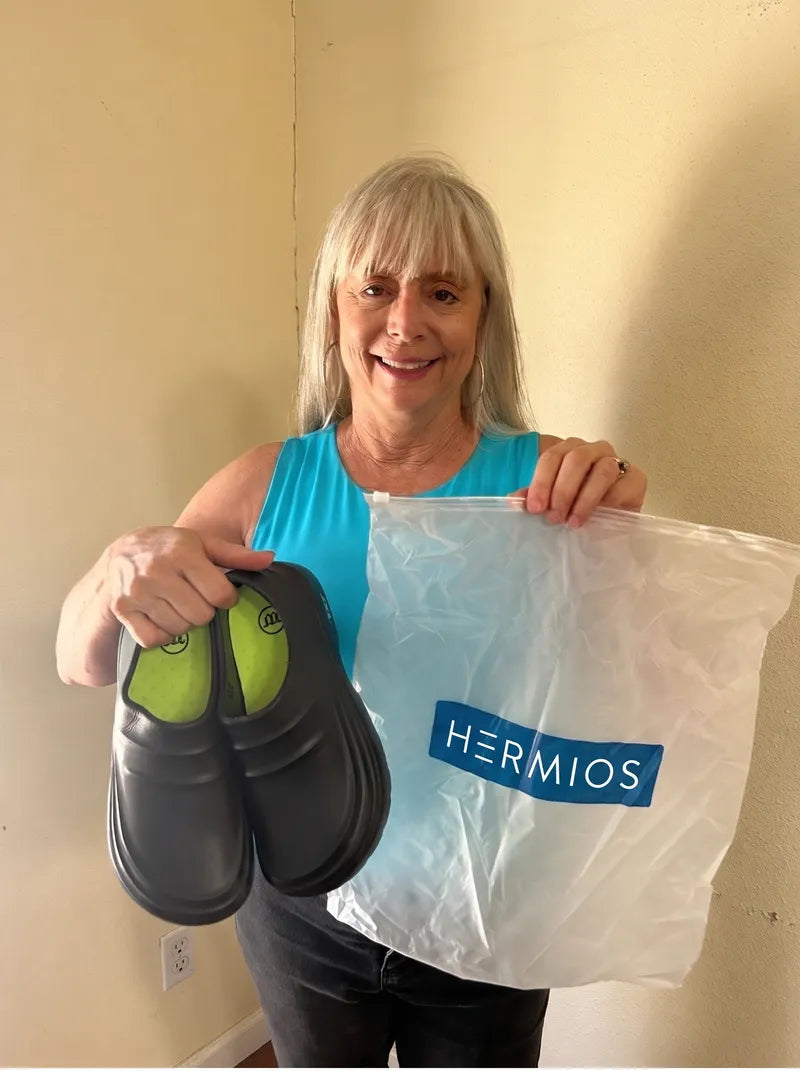 Cliente Hermios com as suas socas